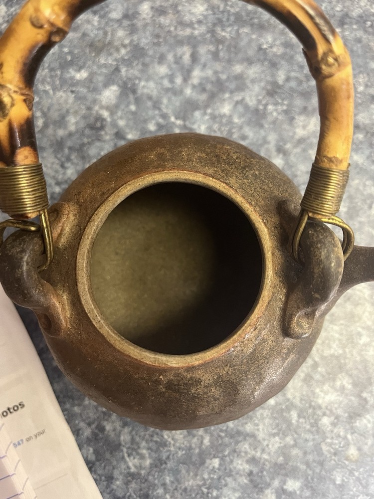 Earthenware Pottery Teapot Vintage