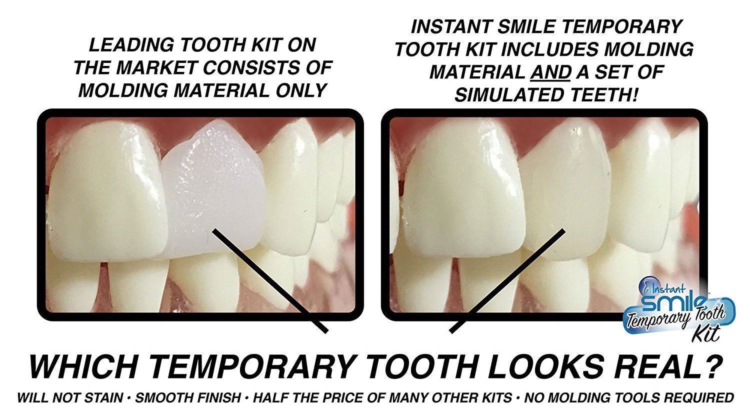 Instant Smile 30 Assorted Temporary Tooth Kit Deluxe 3 Shades Replacement Kit