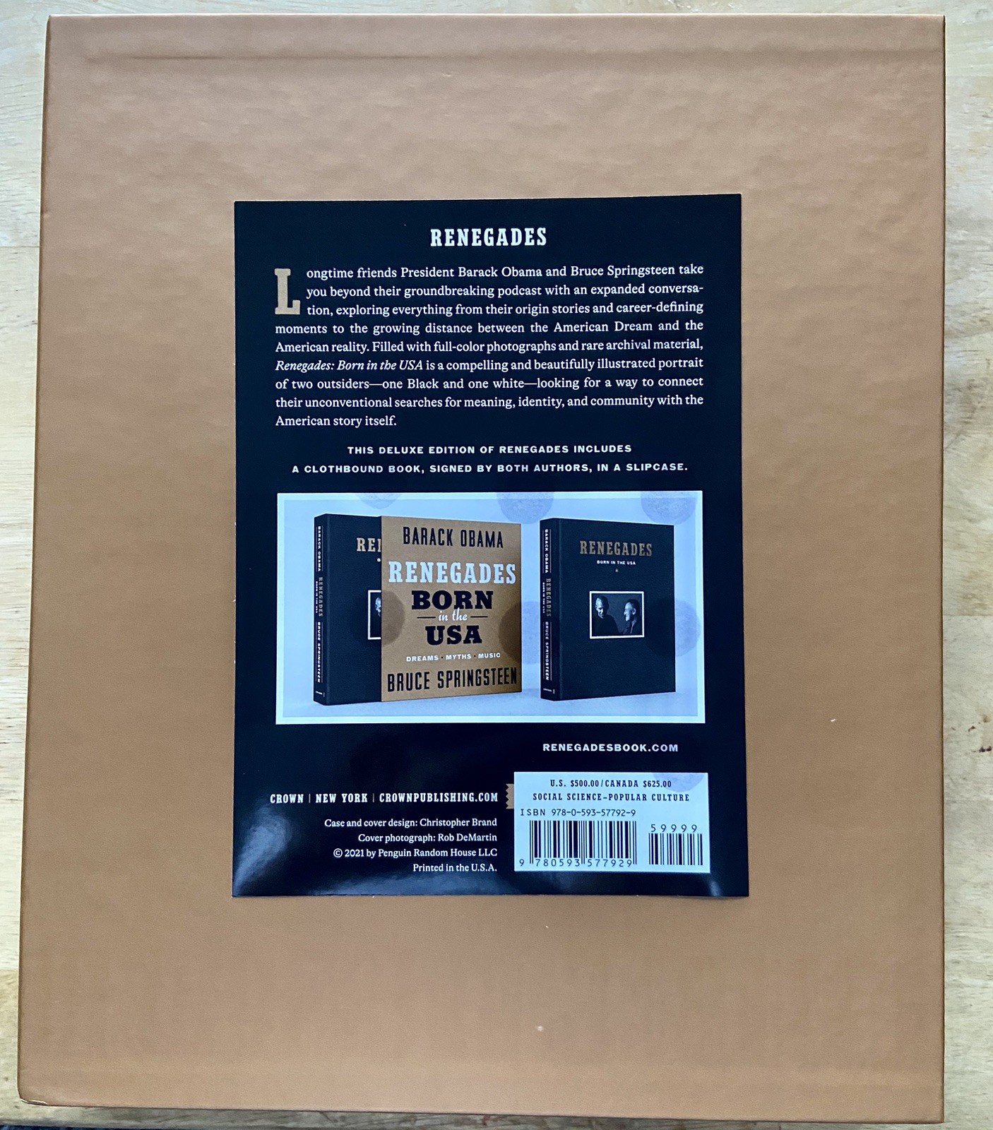 GEM! Bruce Springsteen/Barack Obama Renegades Deluxe Edition DUAL SIGNED Book