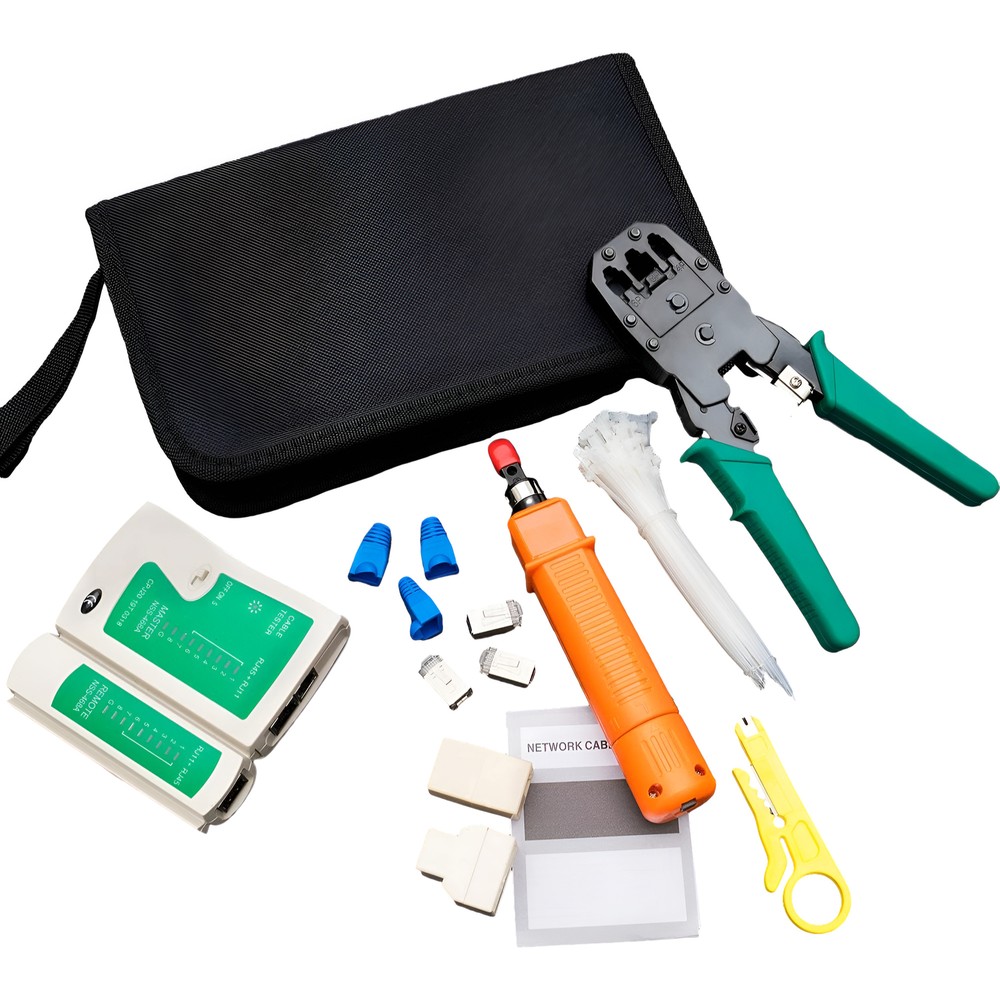 RJ45 Ethernet Network CAT5/5E/6 Cable Tester Crimper Stripper Cutter Tool Set