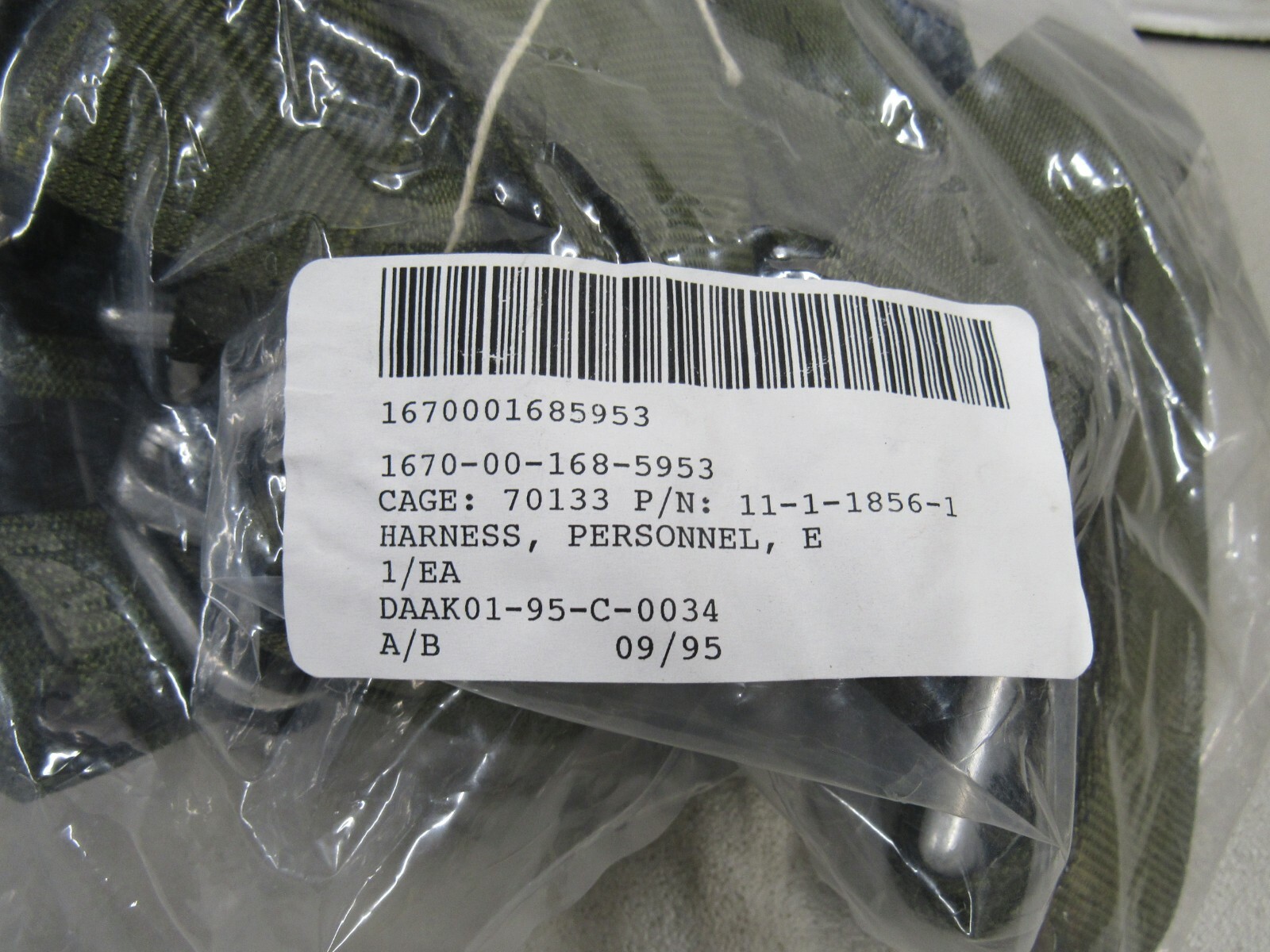 US Stabo Rig Extraction Harness LRRP Special Forces Vietnam Type Sz Small NOS