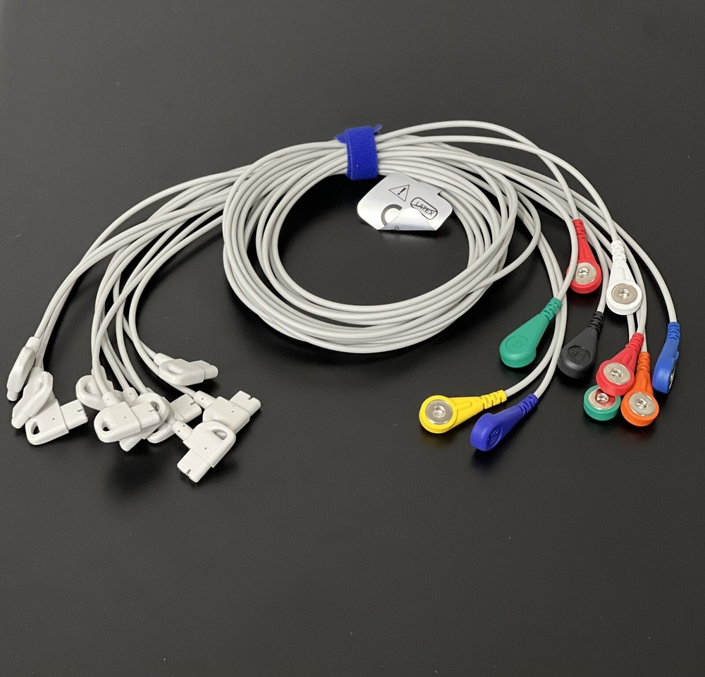Philips Compatible EKG Leadwire 10 Leads Snap - Same Day Shipping