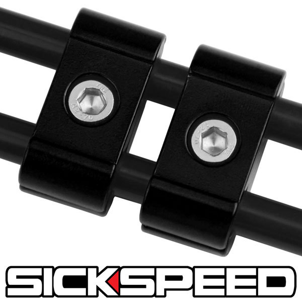 2 BLACK ENGINE SPARK PLUG WIRE SEPARATOR DIVIDER CLAMP FOR MOTORCYCLE BIKE M8