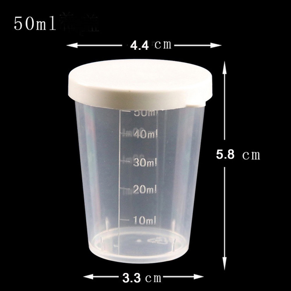 Measuring Cups Cup Transparent With White Lids Cap Container DIY Tools