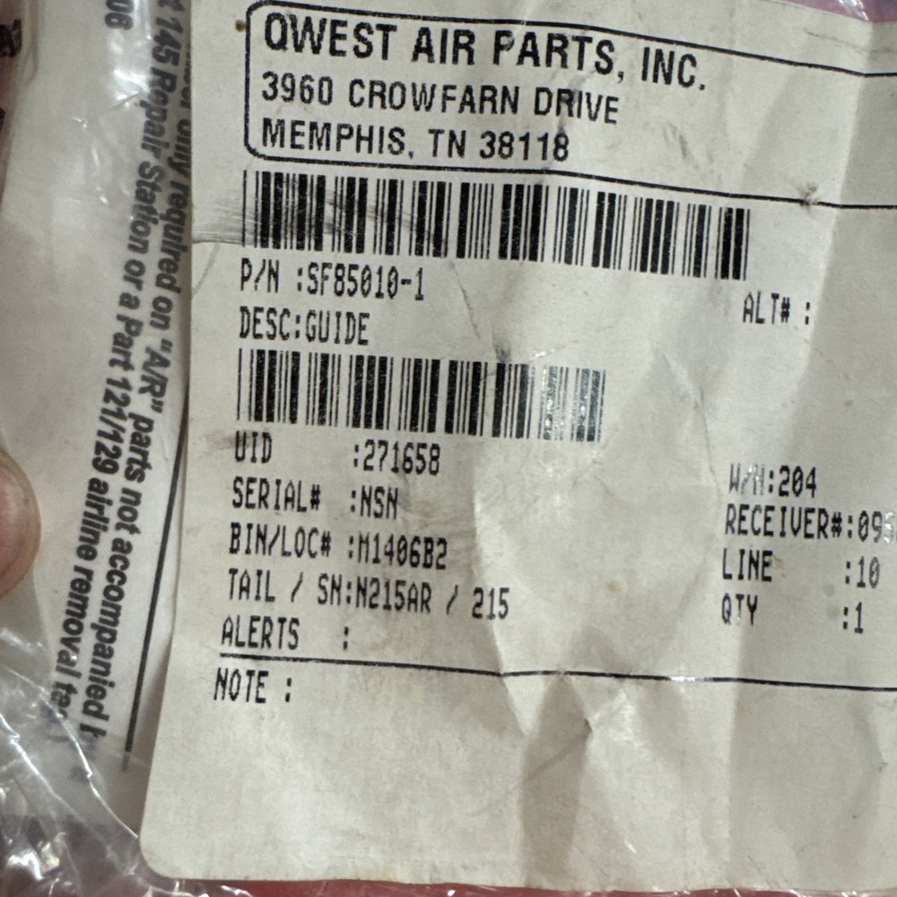 Airbus Waveguide Assembly Bin18