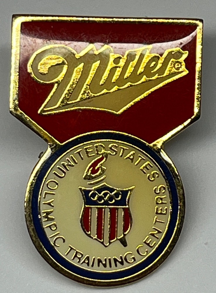Miller Olympic Training Centers Emblem Beer Lapel Pin
