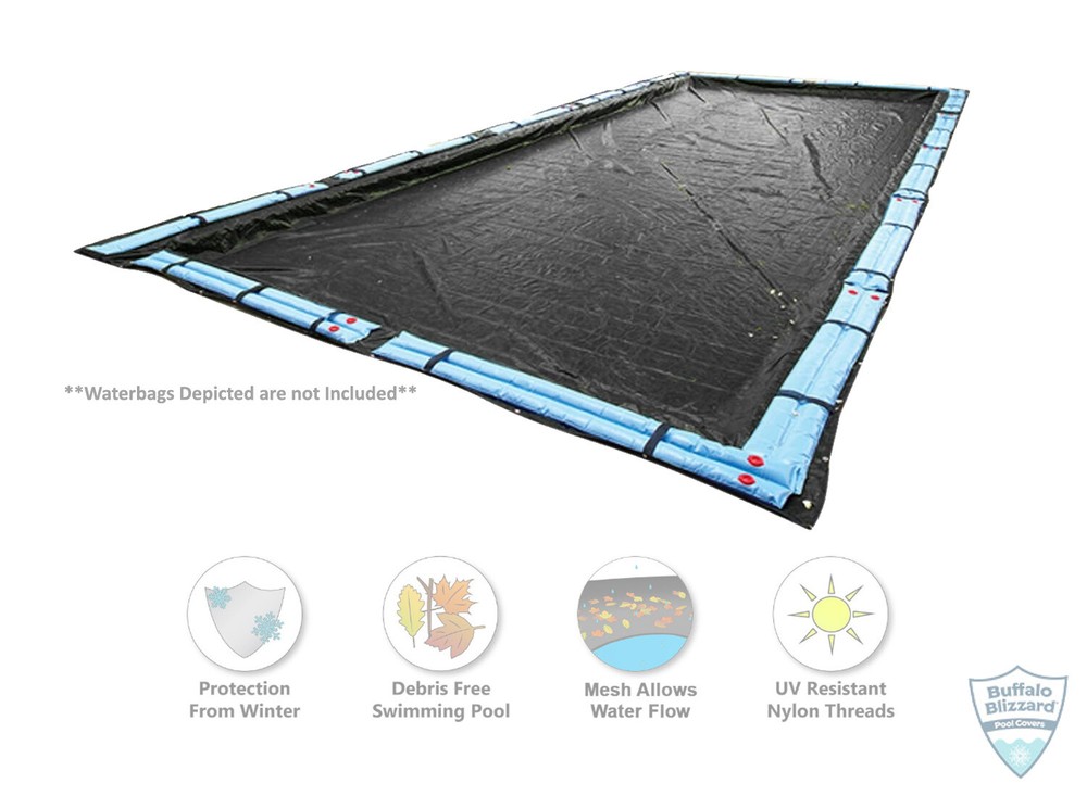 Buffalo Blizzard Micro Mesh Rectangular Swimming Pool Winter Cover - 5 YR WTY