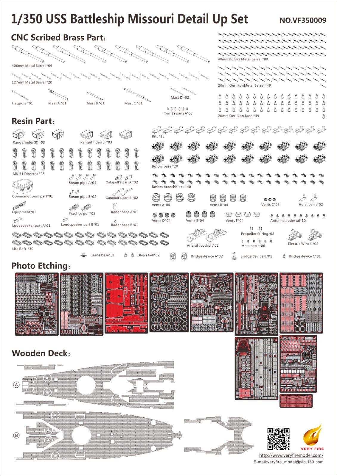 Very Fire 1/350 USS Missouri Deluxe version Battleship（VF350909DX）