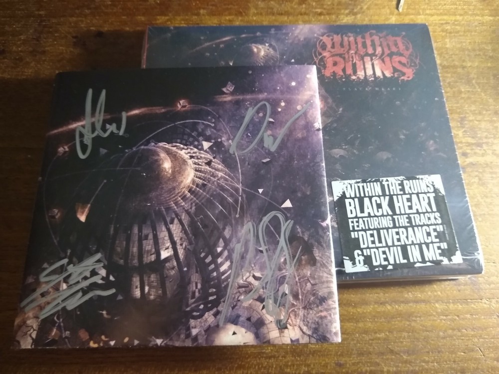 Signed Within the Ruins - Black HEart CD AUTOGRAPHED Metalcore/Deathcore