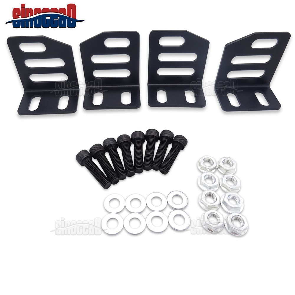 8pcs Universal Super Low Ride Side Adjustable Bucket Racing Mount Seat Bracket