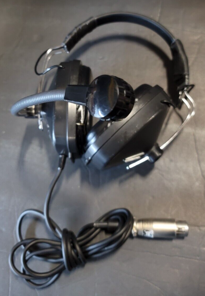 AS IS Clear-Com CC-60 Double Muff Over-Ear Headset with Microphone