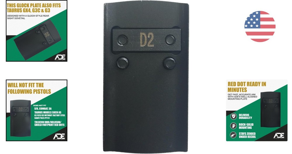 Red Dot Adapter Plate for Non-MOS Models - Fits Taurus TX22 & Canik TP9