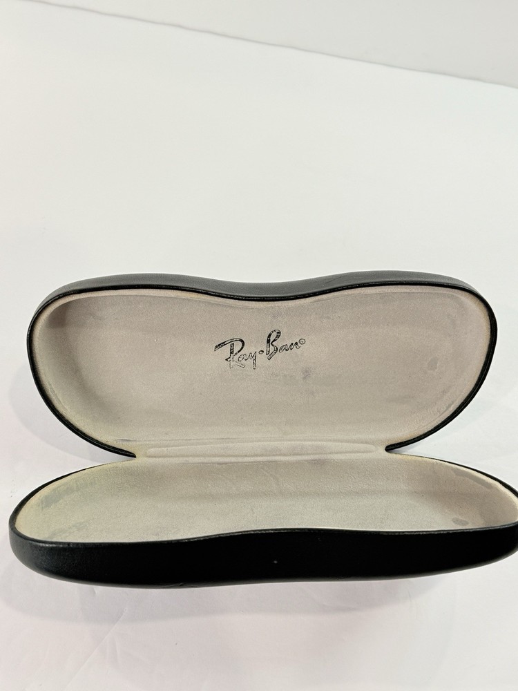 Ray-Ban Sunglasses Case Black Hard Shell Clamshell Eyeglass Case Replacement