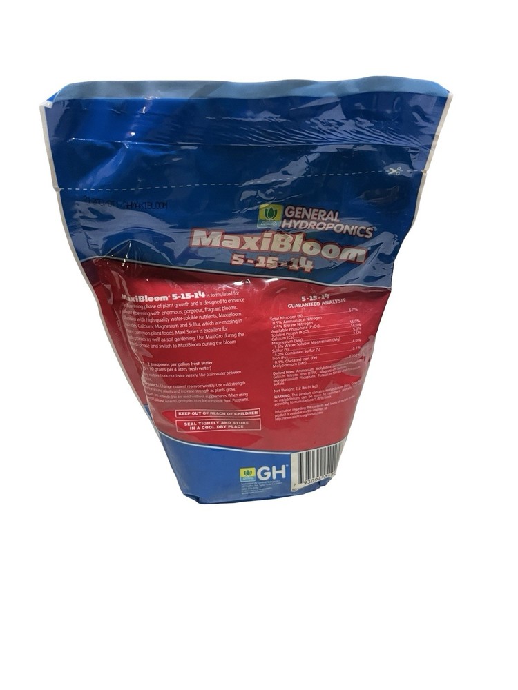 General Hydroponics MaxiBloom 2.2lbs pounds - gh maxi bloom nutrient New Sealed