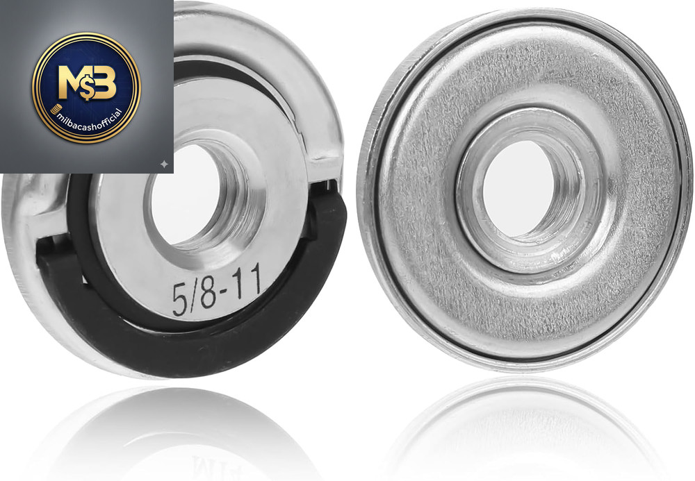 2Pcs Angle Grinder Flange Nuts, 5/8" -11 Quick Clamping Nuts Grinder Flange Lock