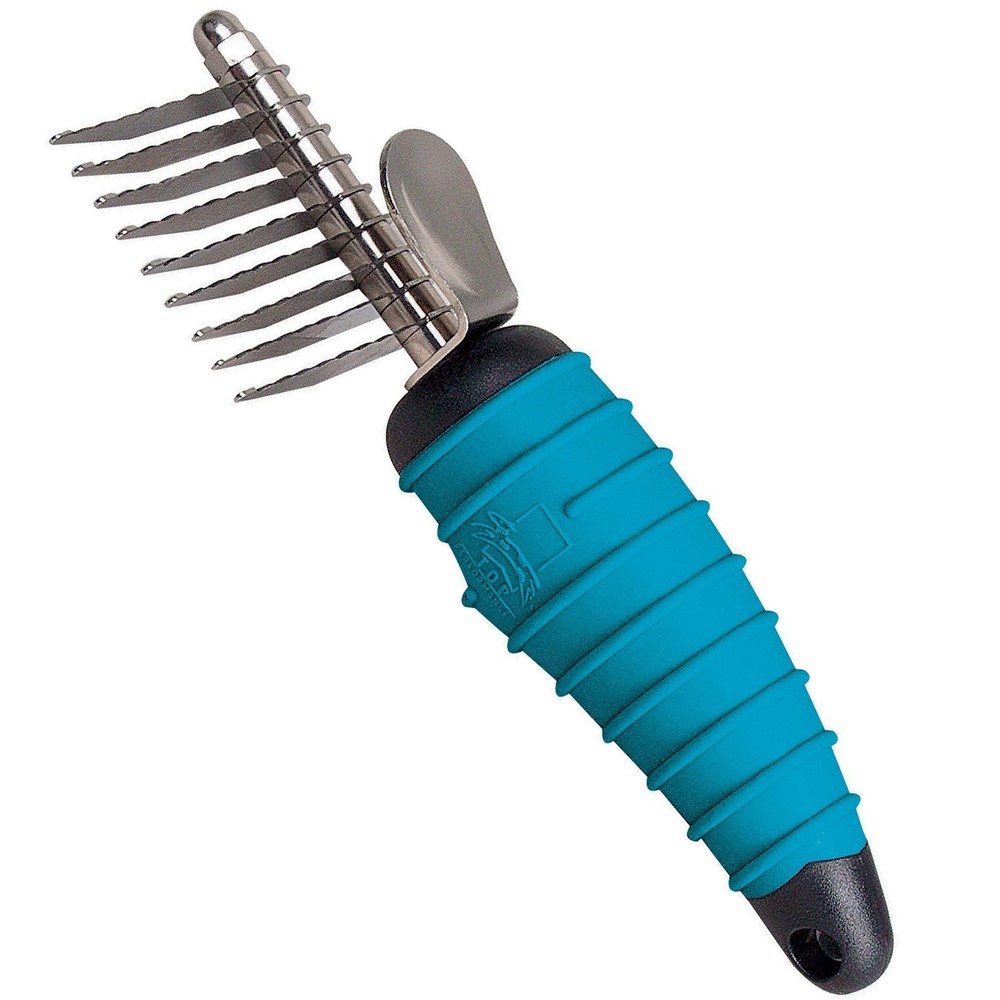 Tools Ergonomic Dematting Tools — Molded Tools for  9-Blade Comb, 6⅞", Silver