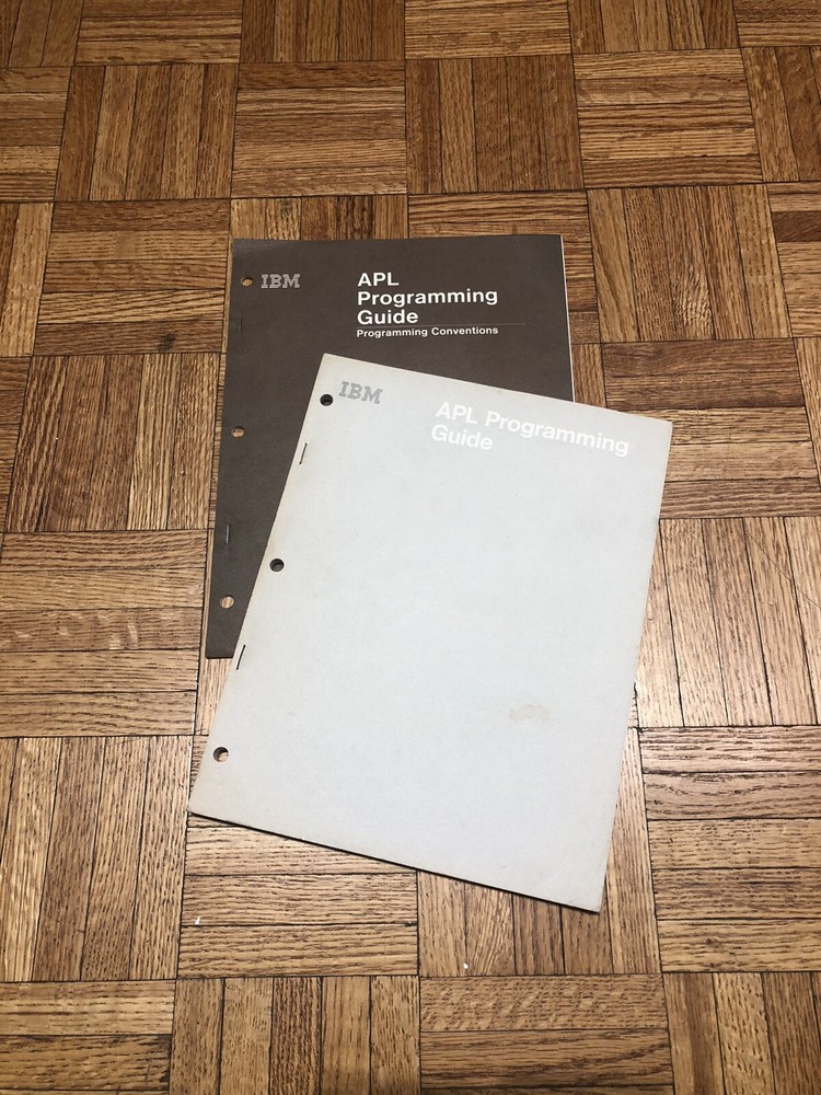 Vintage IBM APL Programming Guide & Programming Conventions - First Editions