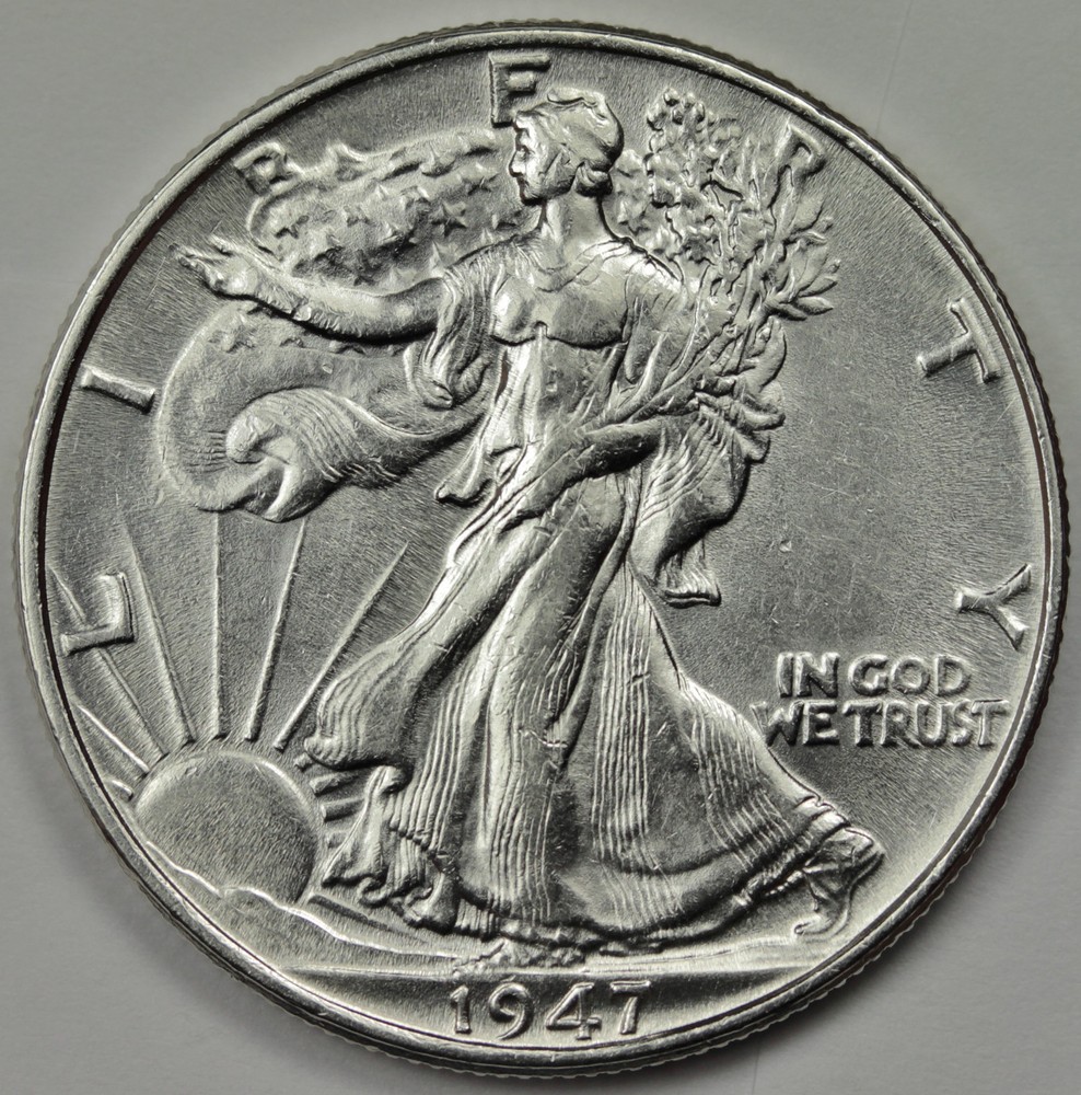 1947-p Walking Liberty Half.  B.U.  83893   (Inventory E)
