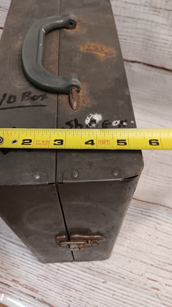Vintage Metal Dunlap Tool Box Chest Case