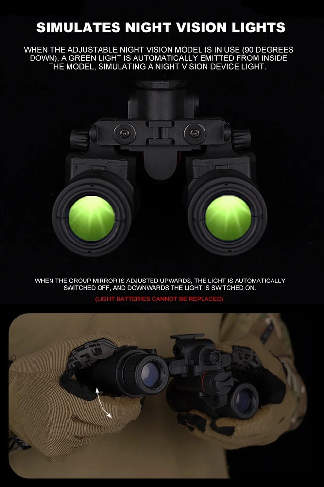 FMA Airsoft Binocular Helmet NVG PVS31 Dummy with Light Function Tactical Gear