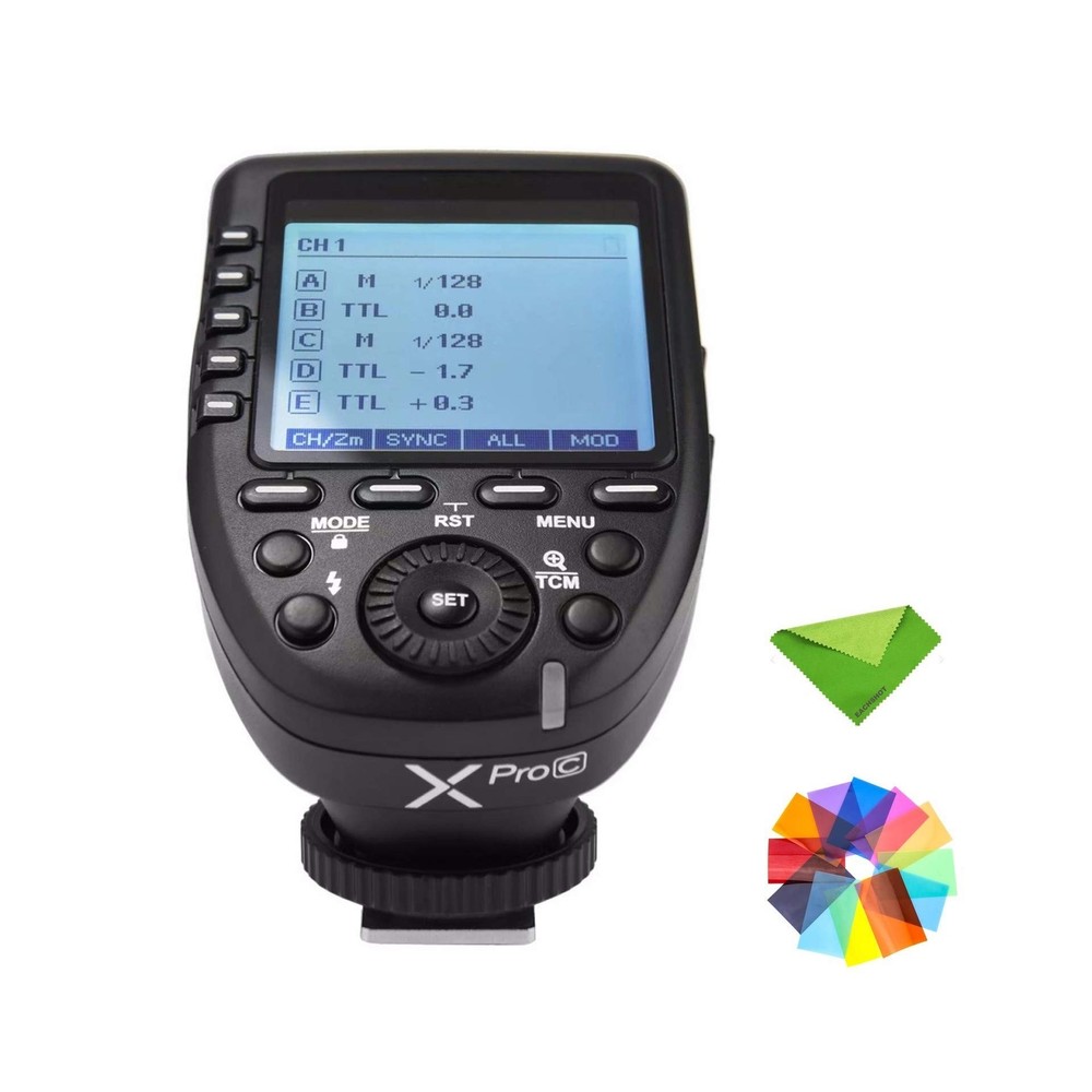 GODOX Xpro-C 1/8000s HSS TTL Wireless Flash Trigger 5 Dedicated Group Buttons...