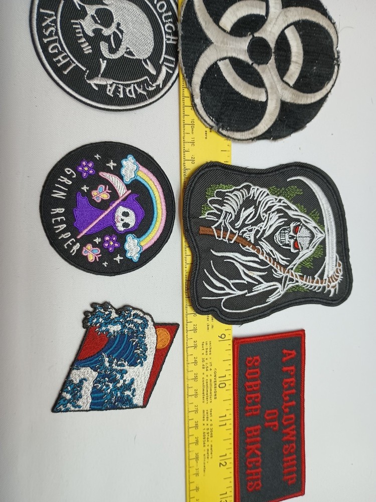 6 Sew On  jacket vest patches