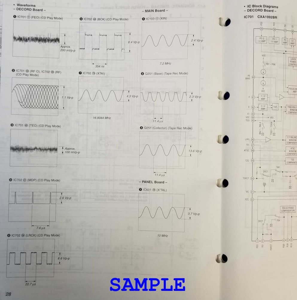 SONY D-E440 D-E441 D-E441SR D-E443 D-E445 Service Manual Original Paper OEM Repa