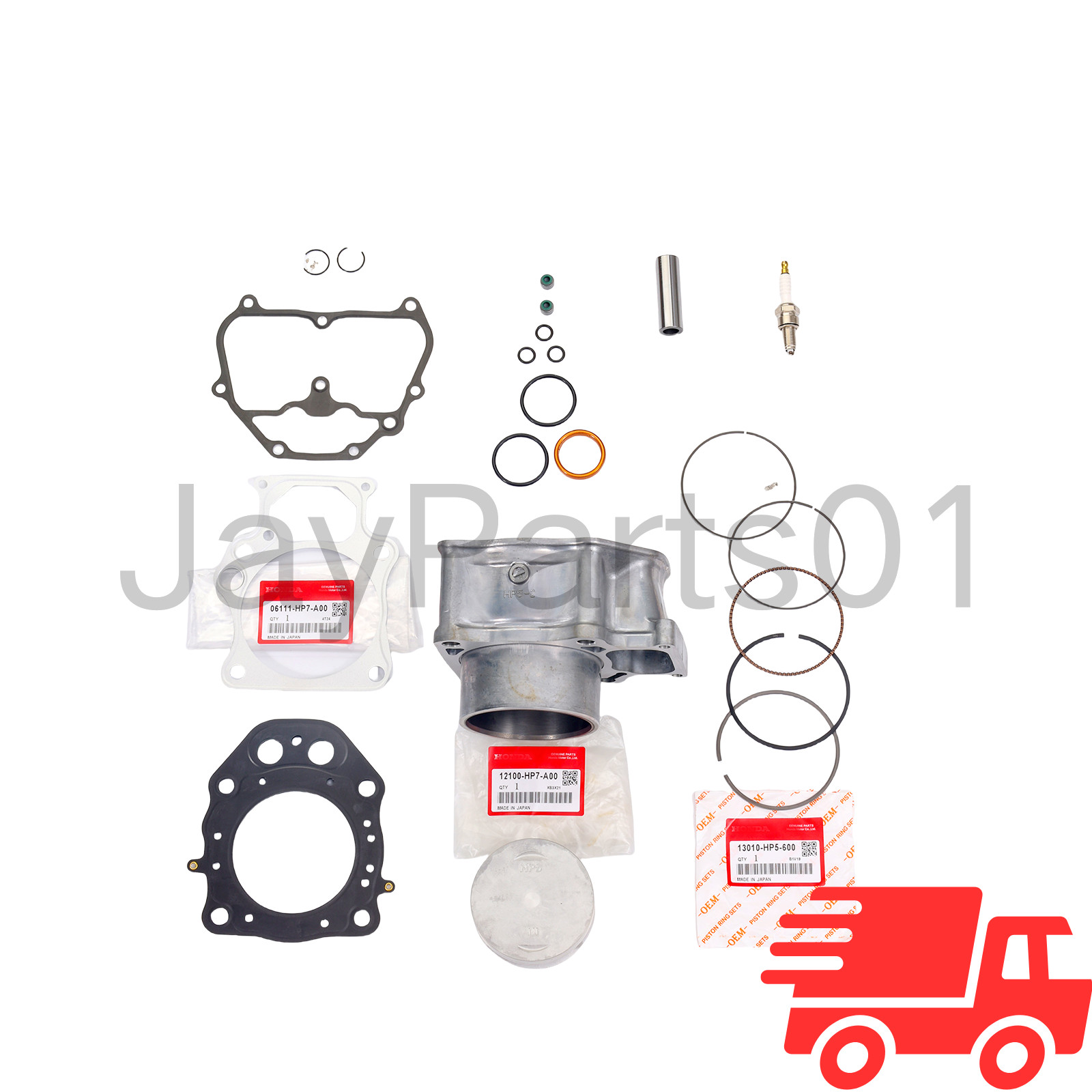 12100-HP7-A00 FOR TRX420 RANCHER HONDA 2009-2024 TOP END KIT W/ CYLINDER OEM