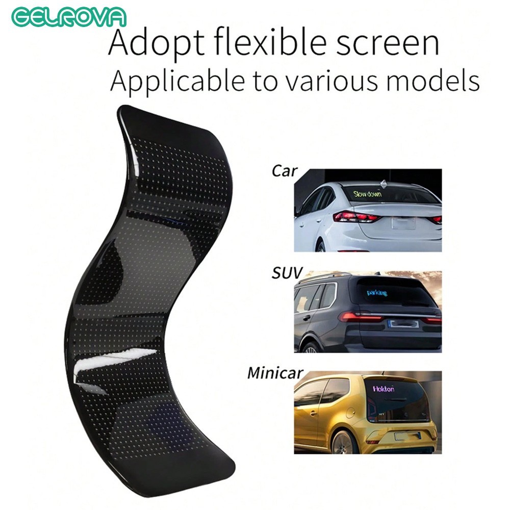 Gelrova Dual-Panel Devil Eyes LED Car Windshield Display w/ Remote & App Control