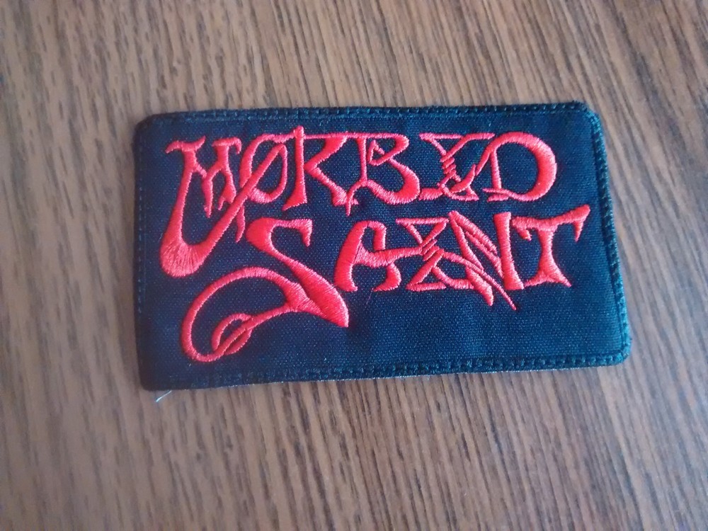 MORBID SAINT,SEW ON RED EMBROIDERED PATCH