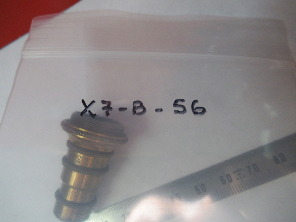 ZEISS GERMANY "3" BRASS OBJECTIVE MICROSCOPE PART AS PICTURED X7-B-56