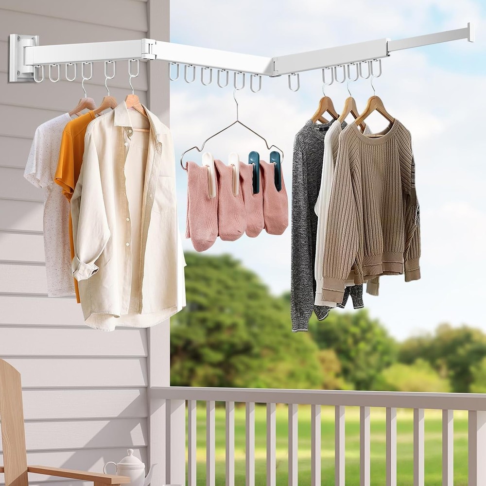 Collapsible Drying Rack with 2 Pack Fixed Frame, Foldable Laundry Rack in Tri-Fo
