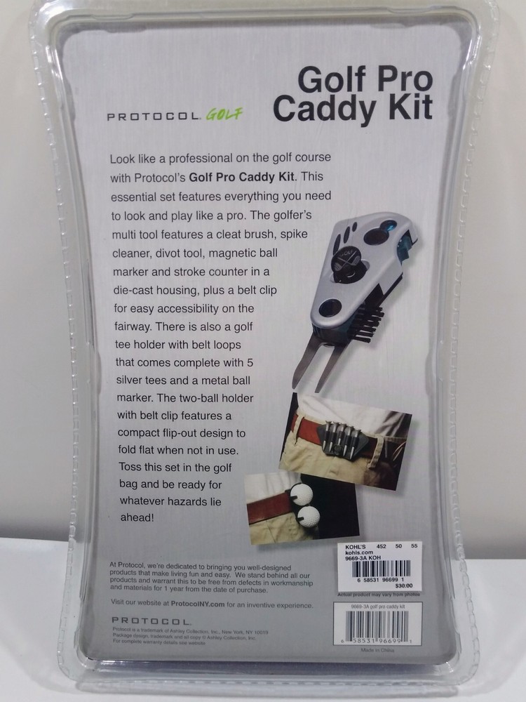 Protocol GOLF PRO CADDY KIT- ESSENTIAL GOLF ACCESSORIES - New