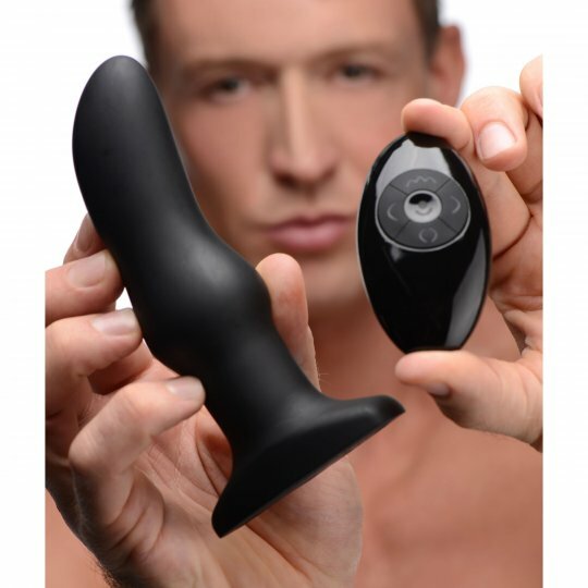 Rimmers Model M Curved Rimming Plug w Remote Control Prostate Vibrating Recharge