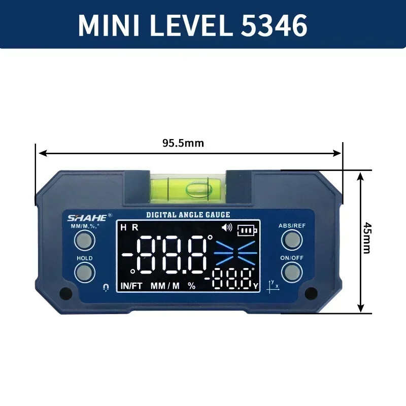 Dual Axis High Precision Level Gauge Digital Angle Meter With Wireless Optional