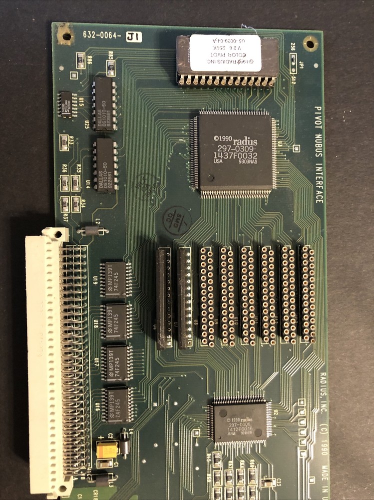 APPLE MACINTOSH RADIUS NUBUS INTERFACE 820-0064-D VIDEO CARD