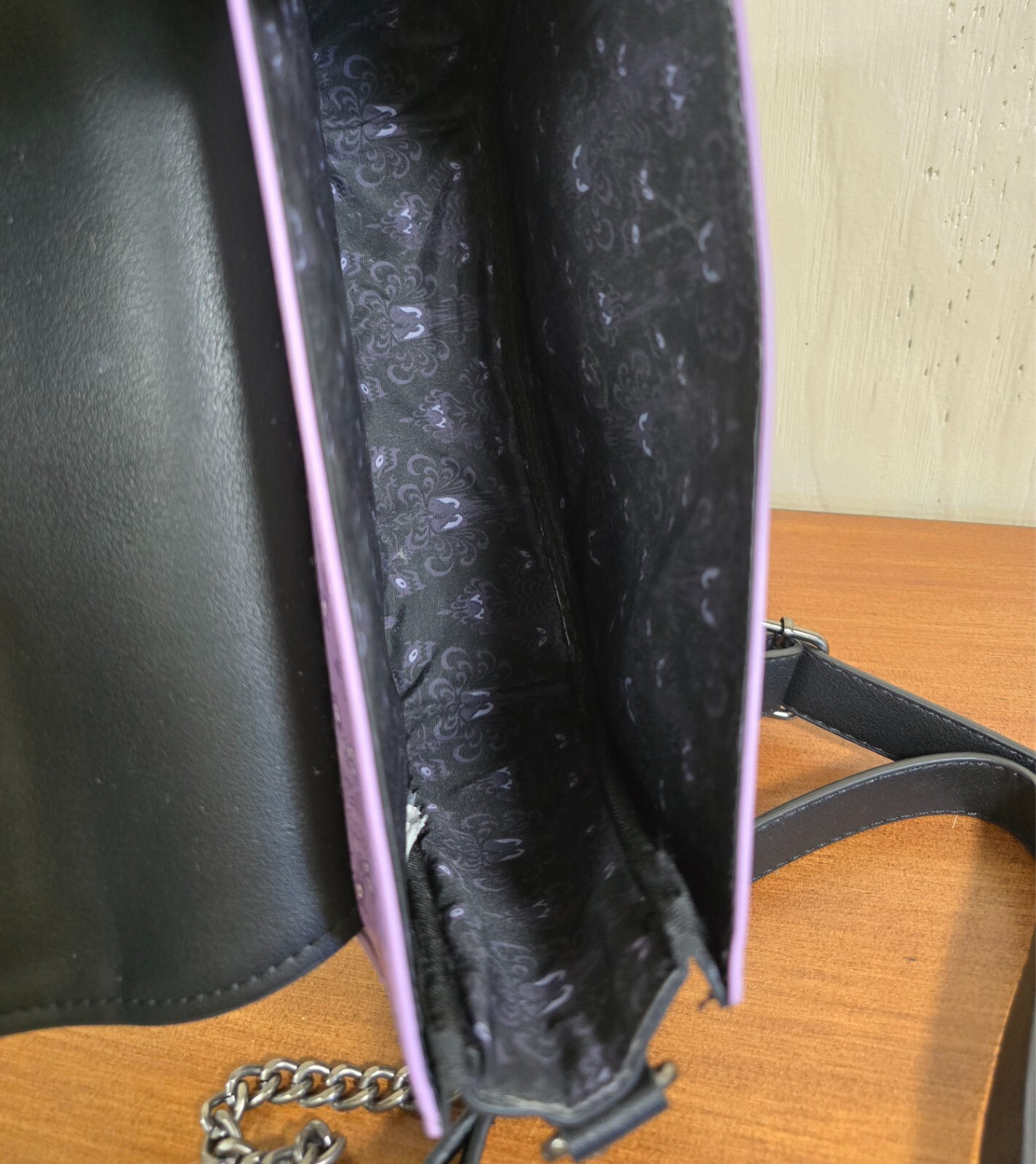 Disney Loungefly Parks The Haunted Mansion Wallpaper Eyes Crossbody Bag Purse