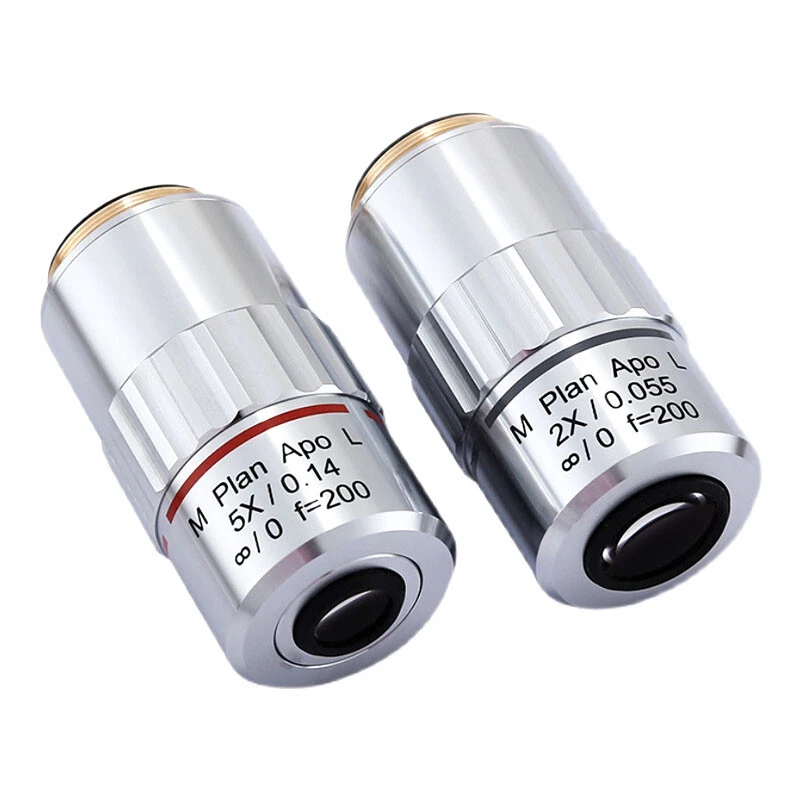 M26 95mm Visible LWD M Plan APO Metallurgical Microscope Objective Lens 2X-50X