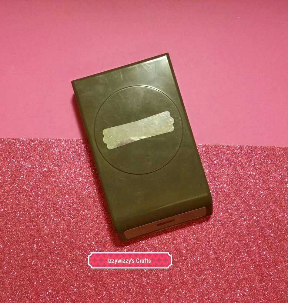 Stampin Up MODERN LABEL extra large compact paper craft punch EUC