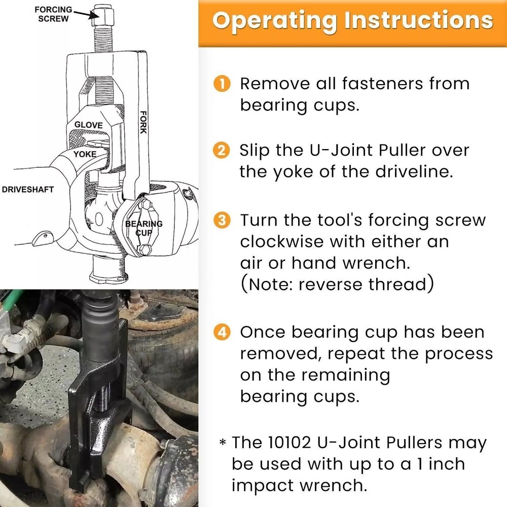 10102 Heavy-Duty Universal U Joint Puller Class 6-8