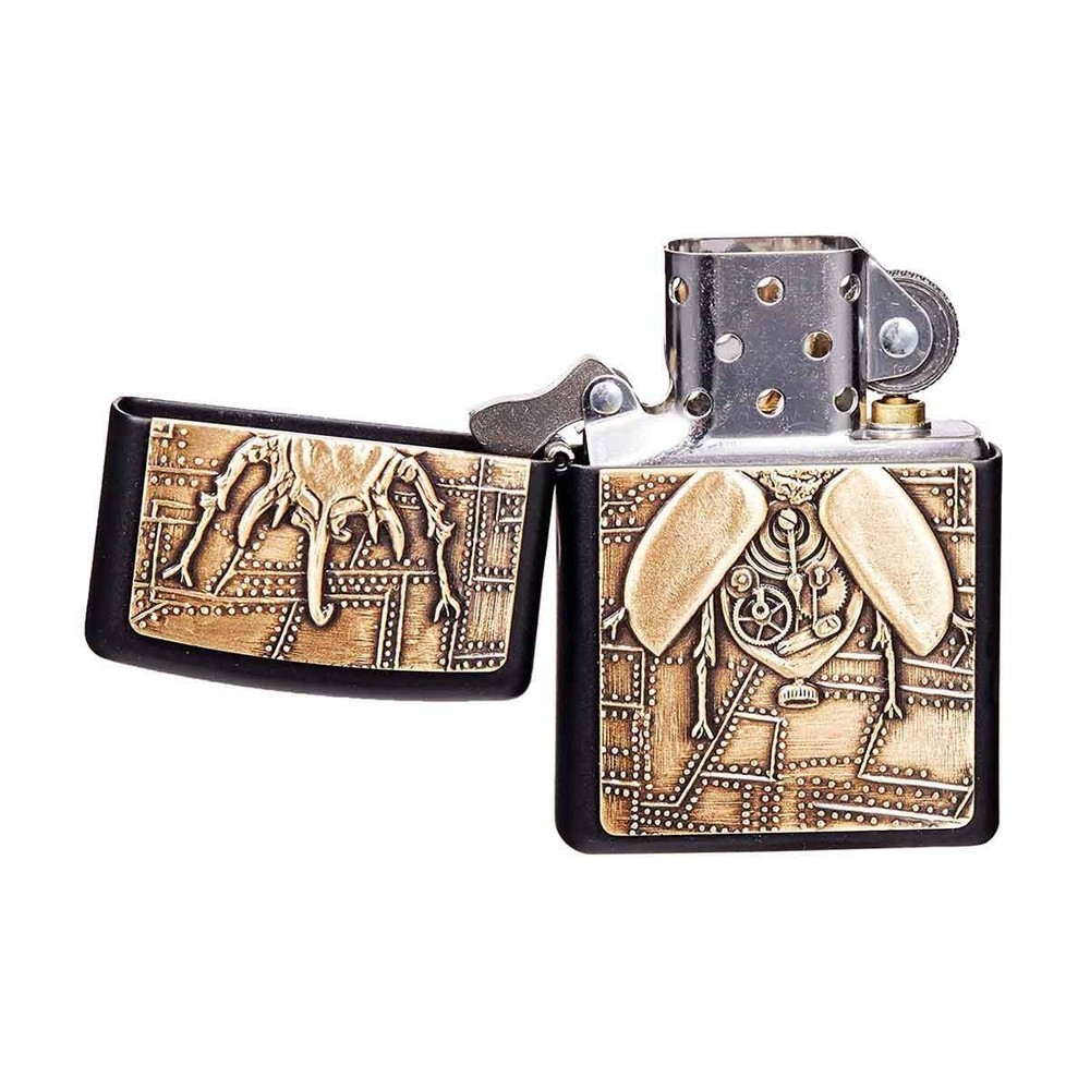 Zippo Windproof Lighter Classic Steampunk Beetle Black Matte (29567)