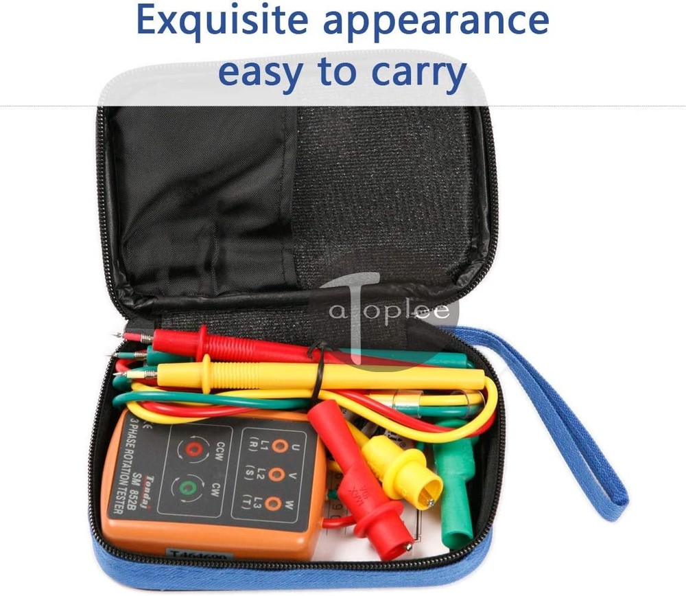 ATOPLEE 3 Phase Sequence Presence Rotation Tester 85x64x23mm, orange (colour)