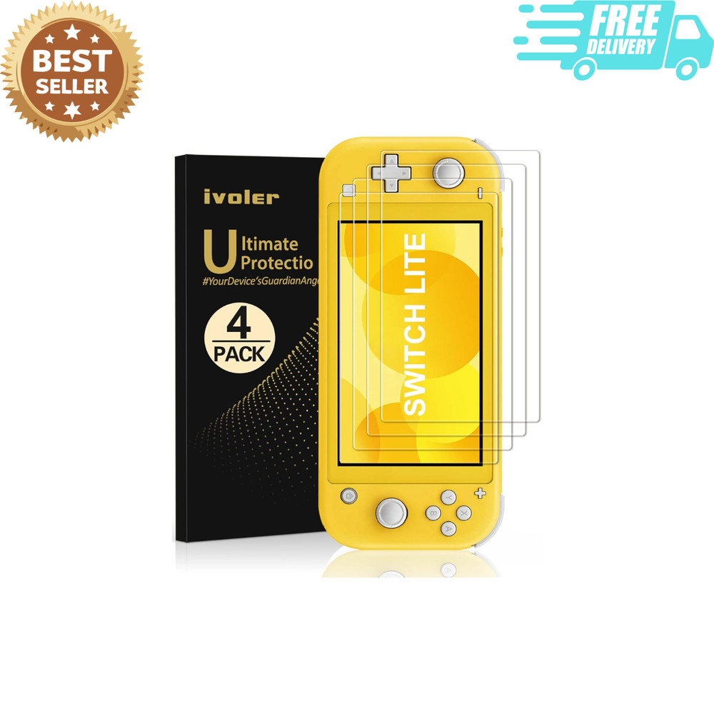 ivoler Screen Protector for Nintendo Switch Lite 2019 HD Clear 4-Pack Bulk