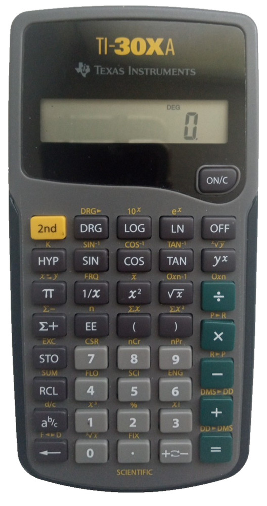 Texas Instruments TI-30XA Gray Trigonometry & Statistics Scientific Calculator