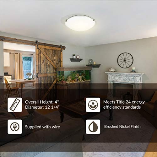7543502-962 Two 7543502-962-Two Light Ceiling Flush Mount, Brushed Two - Light