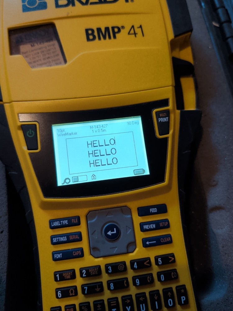 Brady BMP41 Portable Label Printer With Labels Kit Case Bundle