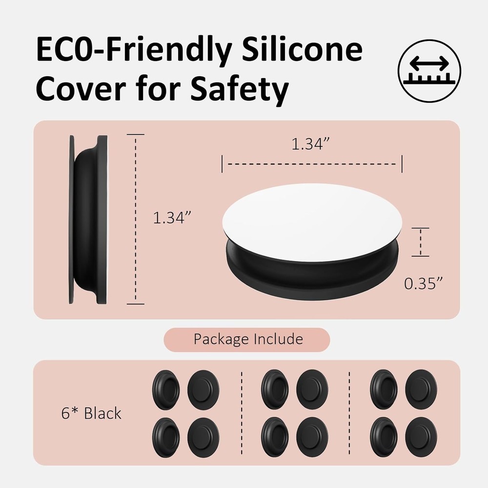 Remote Control Holder, Magnetic wall mount, Self-Adhesive, 6 pk, Upgraded