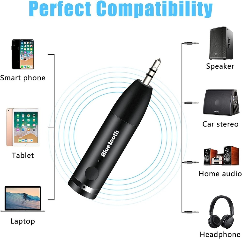 Mini Portable Bluetooth Aux Adapter - Upgrade Your Car & Stereo Music Experience