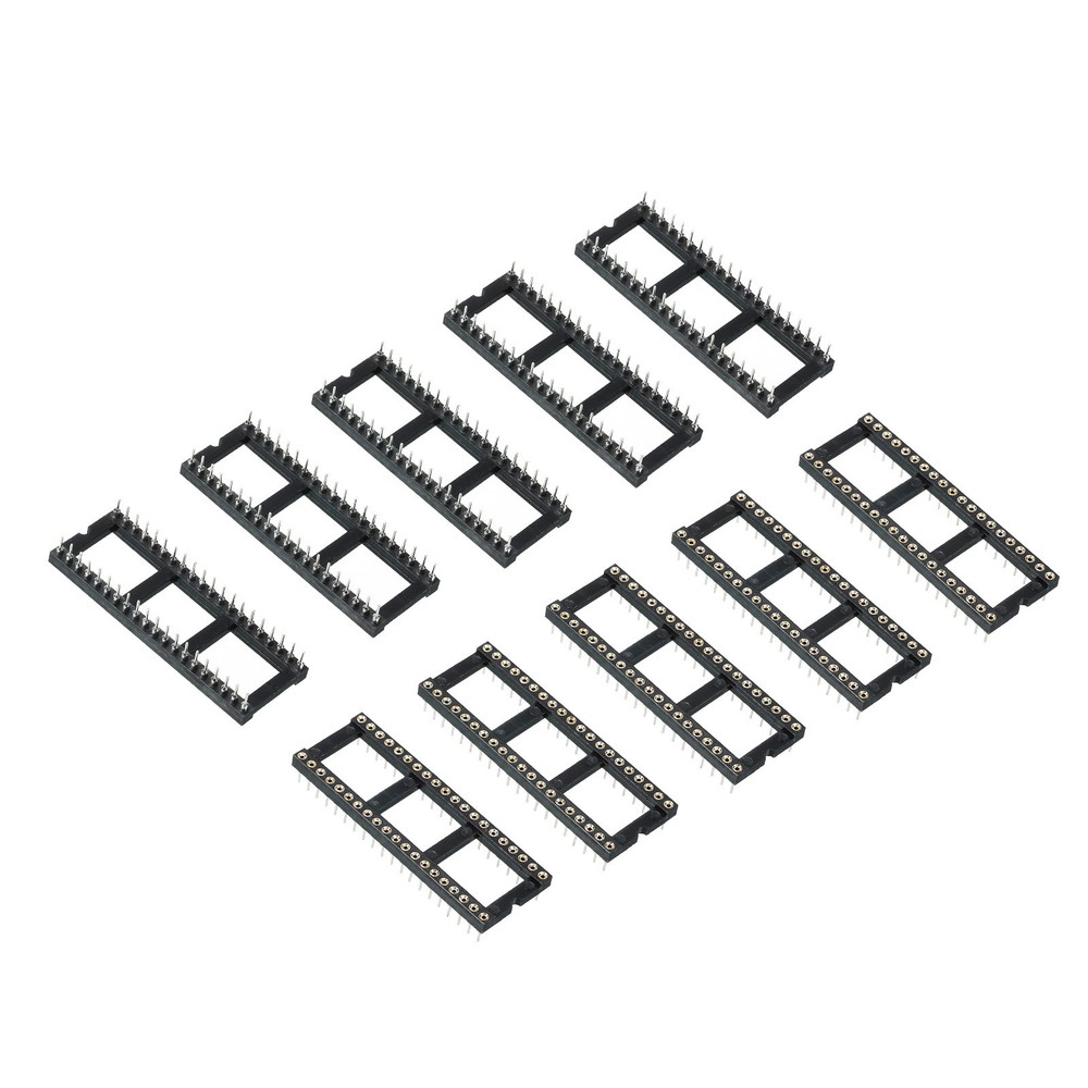 10Pack DIP IC Chip Socket Adapter Round Pin 40P 2.54mm Pitch IC Socket