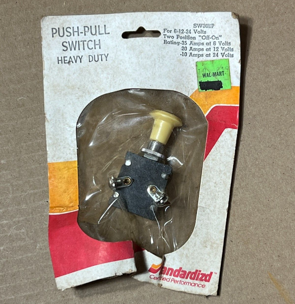 Standardizd SW30BP Push-Pull Switch Heavy Duty for 6-12-24 Volts